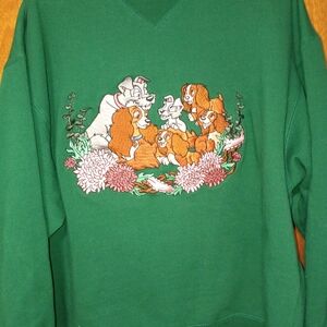 Classic Green Graphic Crewneck Sweater